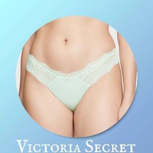 NWT Victoria Secret DREAM ANGELS Lace-Trim Smooth Shimmer Thong Panty